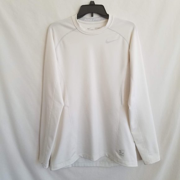 SOLD Men's Nike Pro White Long Sleeve Dri Fit Larg - Picture 2 of 5